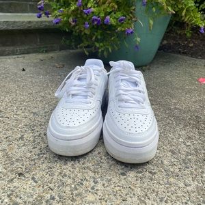 White Nike Court Visions. Size 7 Womens